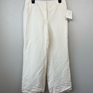 NWT Emma James Off-White Linen Blend Pants Size 10